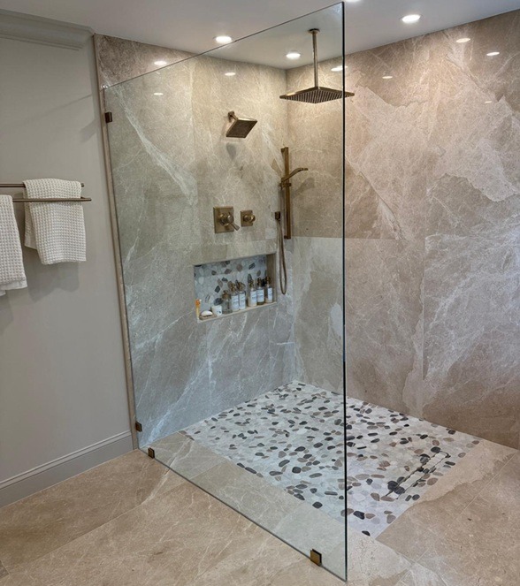 Frameless glass shower door installation nearby